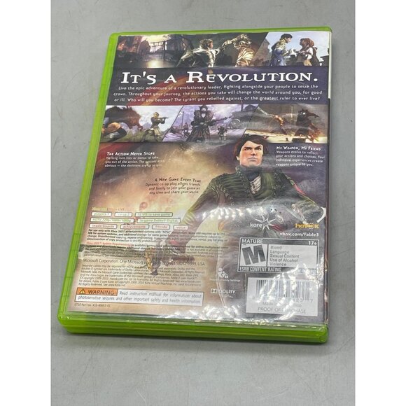 XBOX 360 Fable III Microsoft Game Studios Rated M 17+ Made in USA 2008 READ - Picture 4 of 9